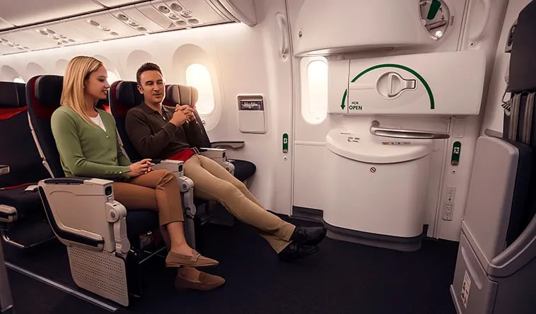 Economy Class seating with generous seat pitch.